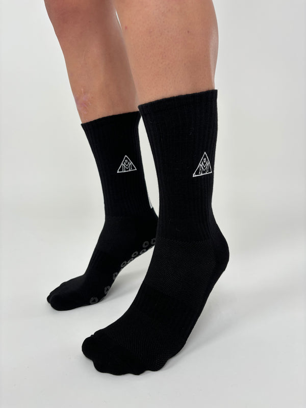 MM11Sports Black Grip Socks