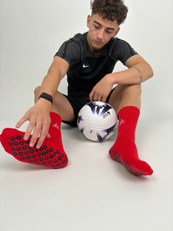 MM11Sports Red Grip Socks
