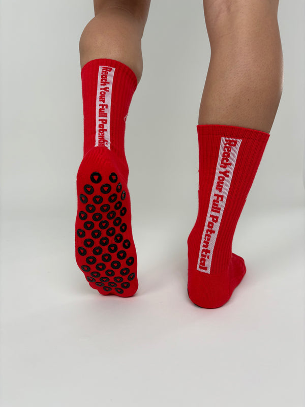 MM11Sports Red Grip Socks