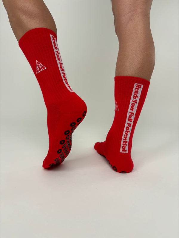 MM11Sports Red Grip Socks