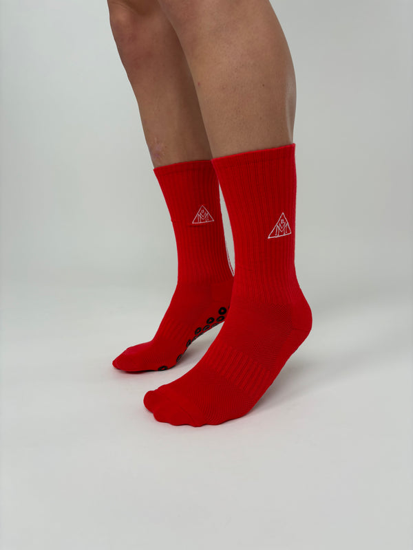 MM11Sports Red Grip Socks