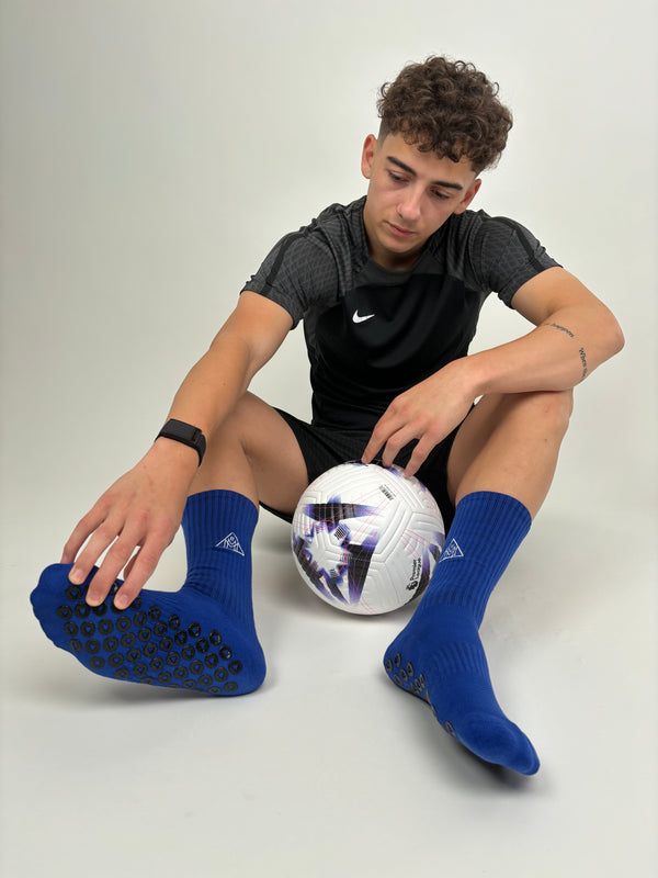 MM11Sports Blue Grip Socks