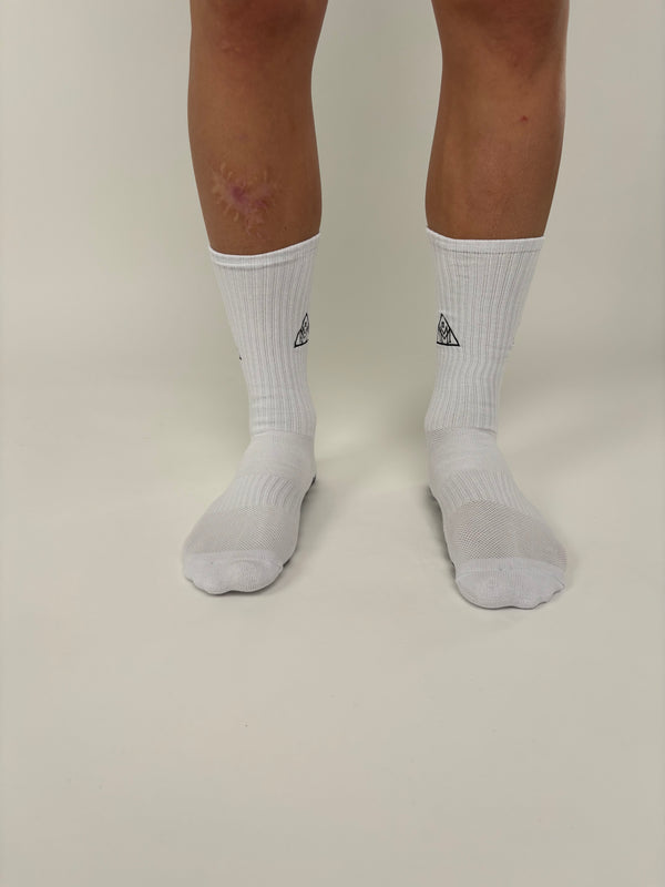 MM11Sports White Grip Socks