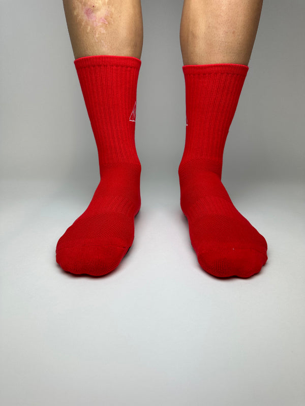 MM11Sports Red Kids Grip Socks