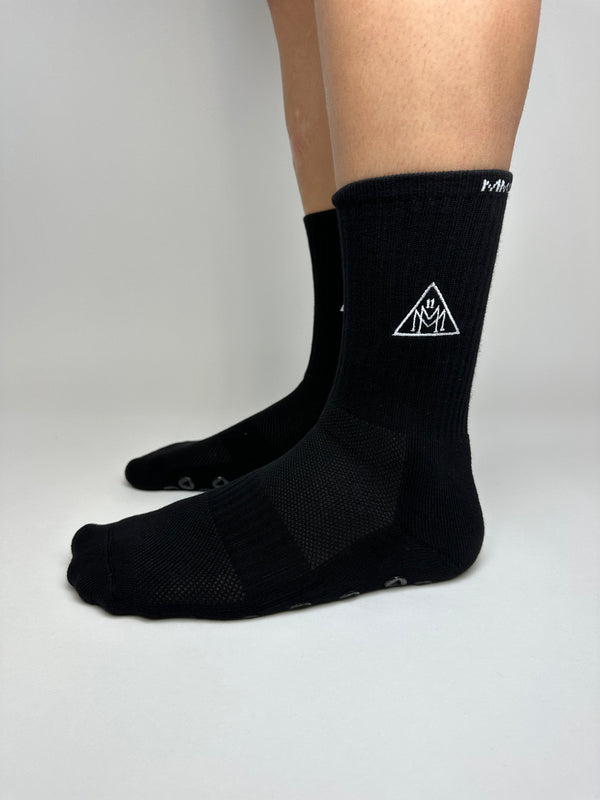 MM11Sports Black Kids Grip Socks