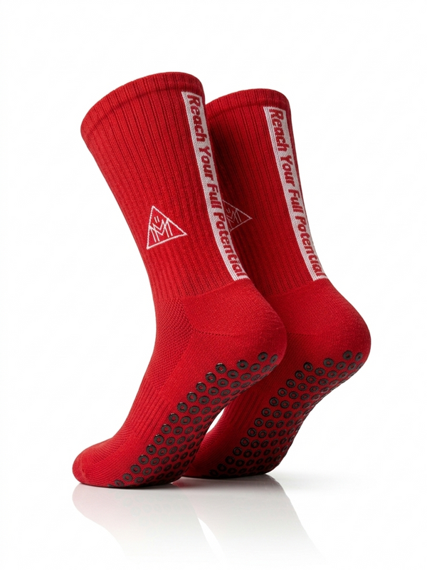 MM11Sports Red Grip Socks
