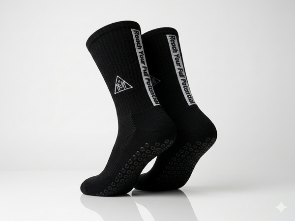 MM11Sports Black Grip Socks